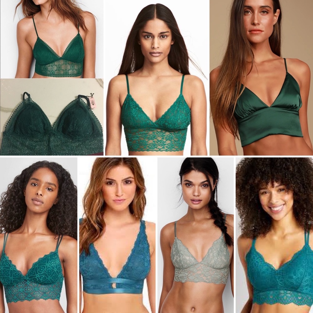 Vintage teal lace bralette - Picture 13 of 15